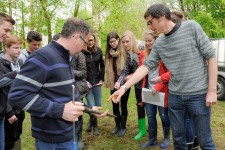 Schülerakademie 2017 bei den Stadtwerken Nettetal Bodenbeschaffenheit bestimmen